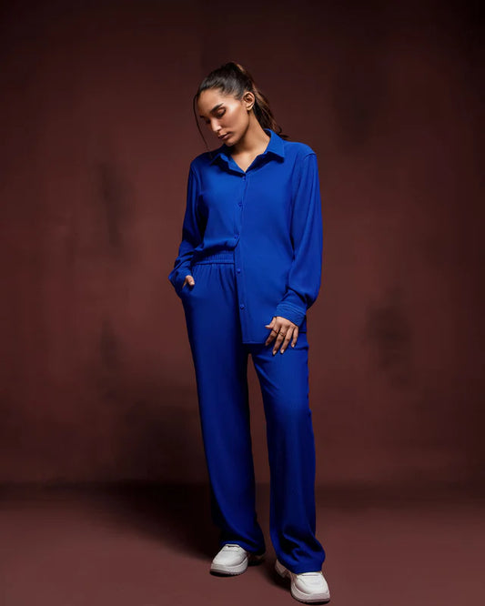 Relaxed Fit Textured Co-ord Set - FWTCS5-104